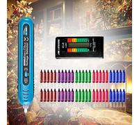 allsun 12-600Vac Christmas Light Tester, 50pcs 2.5 Volt 0.17 mas,0.43 watt Replacement Light Bulbs,BT20 Universal Digital Battery Tester, Light Fuse Checker Repair Tool,Household Electrical Tester Kit