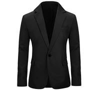 Allthemen Mens Casual 1 Button Suit Blazer Solid Color | Mens Slim Fit Single Breasted Suit Jacket Mens LIghtweight Business Formal Blazer Smart Sport Casual Suit Coat for Wedding