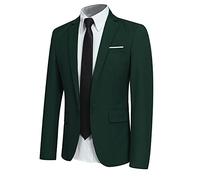 Allthemen Mens Casual Blazer Slim Fit Formal Business Suit Jackets One Button Single Breasted Tuxedo Jacket Smart Blazer Green M