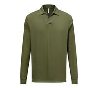 Allthemen Men's Long Sleeve Poloshirt V Neck Jumpers Breathable Classic Pullover Top Lightweight Green L