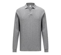 Allthemen Men's Long Sleeve Poloshirt V Neck Jumpers Breathable Classic Pullover Top Lightweight Light Grey XL