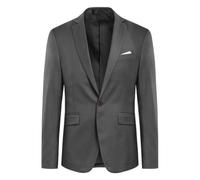 Allthemen Mens Slim Fit Blazer Formal Business Suit Jackets Single Breasted 1 Button Wedding Tuxedo Smart Blazer Grey L