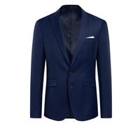 Allthemen Mens Slim Fit Casual Blazer 2 Buttons Formal Business Suit Jackets Single Breasted Wedding Tuxedo Smart Blazer Navy Blue XXL