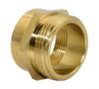 Allthingstore 1-1/2 Inch NPT Female x 1-1/2 Inch NH Male Brass Hexagonal Adapter for Fire Hose Connection and Firefighting Equipment