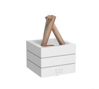 Allthingstore 280ml USB Cool Mist Humidifier With Flame Light Effect, Touch Control For Timer And Mist, Whisper Quiet Operation And Auto Shut Off Safety Function(White)