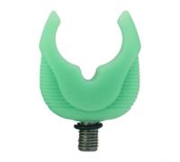 Allthingstore 2pcs Glow-in-the-Dark Silicone Rod Rest Heads, Luminous Butt Gripper for Carp Fishing, European Style ABS Holder, Light Green(AC160 Grass Green)