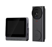 Allthingstore 4.3-Inch Wireless Video Doorbell Intercom System with 130° Wide-Angle Camera and Two-Way Audio for Home Security