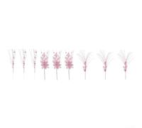 Allthingstore 9 Pack Red Christmas Picks, 39-48cm Plastic Holiday Berry and Floral Stems for Tree Branches, Wreaths or Table Centrepieces, Festive Seasonal Decorations for Home or Office(Pink)