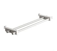 Allthingstore Aluminium Alloy Towel Rail Radiator Clothes Dryer with Double Rod Design, High Temperature Resistant Heating Rack for Towels Clothes and Shoes(A)