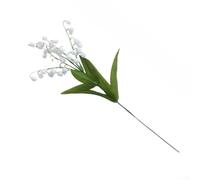 Allthingstore Artificial Lily of the Valley Flowers, 36cm White Plastic Bellflower Stems with Wire, Realistic Fake Plants for Garden Decor, Wedding Bouquets, Pots and Hanging Baskets