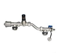 Allthingstore Automatic Venting Brass Differential Pressure Bypass Valve For Floor Heating Manifold Efficient Pressure Regulation And Wastewater Management(Silver)