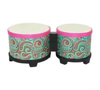 Allthingstore Bongo Drums 5-6 Inch Percussion Instrument with Charming Underwater Pattern, Compact Lightweight Rubber and ABS Build for Beginners(Blue texture)