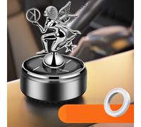 Allthingstore Car Diffuser and Air Purifier with Rotating Ornament Style, Solar Powered for Sustainable Fragrance Release, Suitable for Vehicles, Desks, and Counters (Black Cologne)