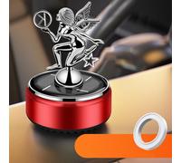 Allthingstore Car Diffuser and Air Purifier with Rotating Ornament Style, Solar Powered for Sustainable Fragrance Release, Suitable for Vehicles, Desks, and Counters (Red Gardenia)