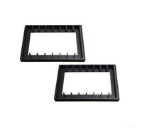 Allthingstore Cassette Tape Storage Organizer 2-Pack 16 Slot Rack for Standard Size Cassettes Consistent Spacing and Stability (2)