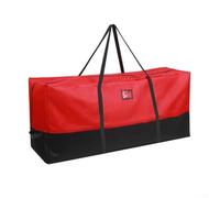 Allthingstore Christmas Tree Storage Bag 600D Heavy Duty Wreath Container with Handles Weather Resistant Holiday Decor Organizer for Xmas Trees up to 122cm Red(RedBlack122*38 * 51cm)