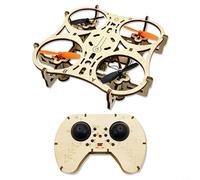 Allthingstore DIY Wooden Quadcopter Kit with LED Lights, 360° Stunts, 3-Speed RC Model for Beginners and Hobbyists