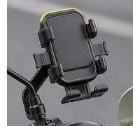 Allthingstore Efficient Bicycle Phone Mount for Real-Time Navigation and Hands-Free Use on Bike with Secure Clip Base and Rotatable Viewing Panel (Black)