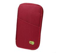 Allthingstore Efficient Card and Ticket Holder for Travel Keep Your Documents Neat and Accessible (Red Wine)