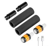 Allthingstore Electric Scooter Extension Rod for Xiaomi LED Light Silicone Handle Non Slip Cover USB Rechargeable Enhanced Visibility Multi Color Night Ride Black Orange Red White(A)