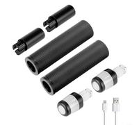 Allthingstore Electric Scooter Extension Rod for Xiaomi LED Light Silicone Handle Non Slip Cover USB Rechargeable Enhanced Visibility Multi Color Night Ride Black Orange Red White(B)