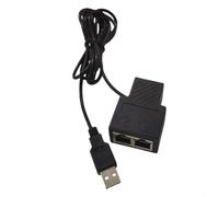 Allthingstore Ethernet Splitter 1 to 2 for RJ45, Perfect for Expanding Your Home Network (Black)
