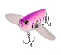 Allthingstore Fishing Lure Topwater Popper 6cm 12.7g Insect Bait Lifelike Bee 3D Fish Eye Hooks for Perch Pout Catfish Dogfish Red Eye(1#)