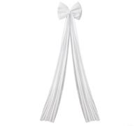 Allthingstore For Christmas Velvet Bow Decoration For Tree And Seasonal Settings, Large 15 74 By 78 74 Inches, And Long Lasting(white)