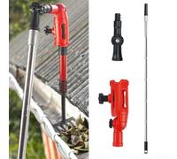 Allthingstore gutter cleaning pole, Portable Cleaning Scraper Tool, Telescopic 5.57ft Poles, with 2 Adjustable Adapters for Roof and Floor Cleaning System