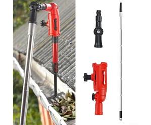 Allthingstore gutter cleaning pole, Portable Cleaning Scraper Tool, Telescopic 5.57ft Poles, with 2 Adjustable Adapters for Roof and Floor Cleaning System
