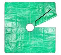Allthingstore Landscape Pruning Tarp for Fallen Leaves, Waterproof Polyethylene Garden Cleanup Mat with Corner Snaps, Lightweight and Reusable(3 * 3m/40cm)