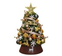 Allthingstore Mini Christmas Tree Decoration With Lights, Made With PVC Material, Includes Holiday Ornaments Like Snowflakes, Ribbons, And Stars(60 Cm)