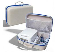 Allthingstore Multi-Compartment Nebulizer Bag For Om-ron NE-C900 NE-C28C900N With EVA Hard Case And Lining To Protect Sensitive Components(GC-1036 White)