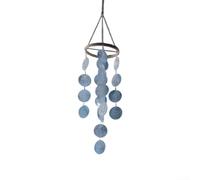 Allthingstore Natural Shell Wind Chimes Outdoor Garden Hanging Decor Mother Pearl Dream-Catcher Bohemian Patio Yard Ornament Soothing Melody(A)