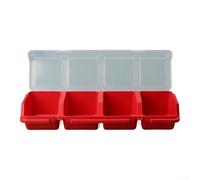 Allthingstore Plastic Screw Parts Storage Box Designed For Efficient Hardware Organization, Featuring Multiple Storage Compartments And A Transparent Lid For Easy Visibility And Access(Red)