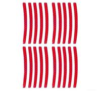Allthingstore Reflective Stickers for Car Wheel Hub Tire, Anti-Collision, Safety for modification Rubber Enhanced Night Visibility(Red)