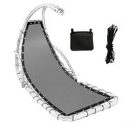 Allthingstore Replacement Cloth For Textilene Swing Chair outdoor Replacement Seat Cloth for Textilene Hanging Swing Chair - 64x197x23CM Ensures Comfort And Style (dark grey A)