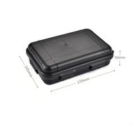 Allthingstore Secure and Dry Storage Box for Camping, Survival, and Water Activities (Orange (Black (M))