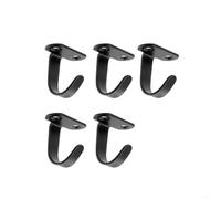 Allthingstore Sleek Design 5PCS Stainless Steel Hooks Perfectly Suited to Hang Items from The Ceiling Safely (Black)