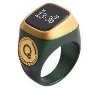 Allthingstore Smart Prayer Counter Ring For Muslims Vibration Reminder & Connectivity With Display For Tasbih Tracking(22mm green)