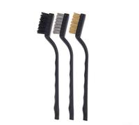 Allthingstore Stainless Steel Copper Nylon Wire Brush Scrub Remove Cleaning Tools, Curved Handle Soft Grip For Rust, Dirt And Paint Scrubbing Cleaning(Copper)