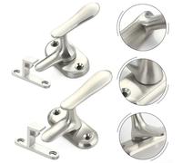 Allthingstore Stainless Steel Door Latch for Wood Casement and Bathroom Use with Pre Punched Mounting Holes (L)