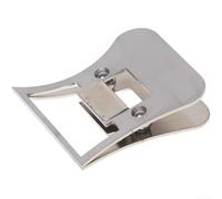 Allthingstore Stainless Steel Feather Clamp Fly Tying Tool, 53.5mm Precision Fishing Accessories for Lure Making, Lightweight Silver Fixture