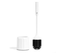 Allthingstore Toilet Brush With Auto-Operated Lid System And Contoured U-Head For Cleaning Curves, Corners, And Under-Seat Zones