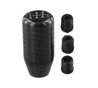 Allthingstore Upgrade Your Vehicle's Style with a Real Black Carbon Fiber Manual Gear Shift Lever Knob