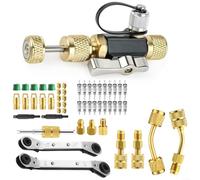 Allthingstore Vacuum Rated Valve Core Remover And Installer Tool Kit With Dual Wrenches Designed For HVAC Maintenance With R22 R12 R407 R410 R404 R32