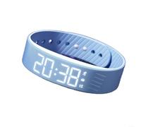 Allthingstore Vibration Alarm Watch Smart Waterproof Wristband with Stopwatch Sleep Monitor Step Counter Distance,Calorie Counter USB Charging IP65 Rated(Blue)