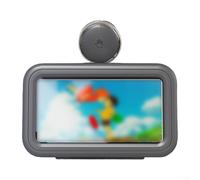 Allthingstore Waterproof Shower Phone Holder with 480° Rotatable Adjustable Design and High Sensitivity Touch Screen, Drill-Free Wall Mount for Bathroom(Advanced gray)