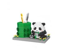 alltogetho Panda Pen Holder Micro Mini Building Block Toy - Assemble Your Own, Ideal for Students' Educational Fun and Office Workers' Desk Decoration