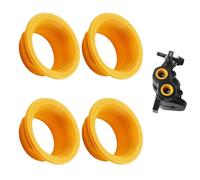 alltoo 4PCS bicycle brake caliper cover kit, colored cover ring four-piston caliper kit, colored caliper ring set suitable for hydraulic four-piston MT5 MT7 bicycle brakes (Orange)